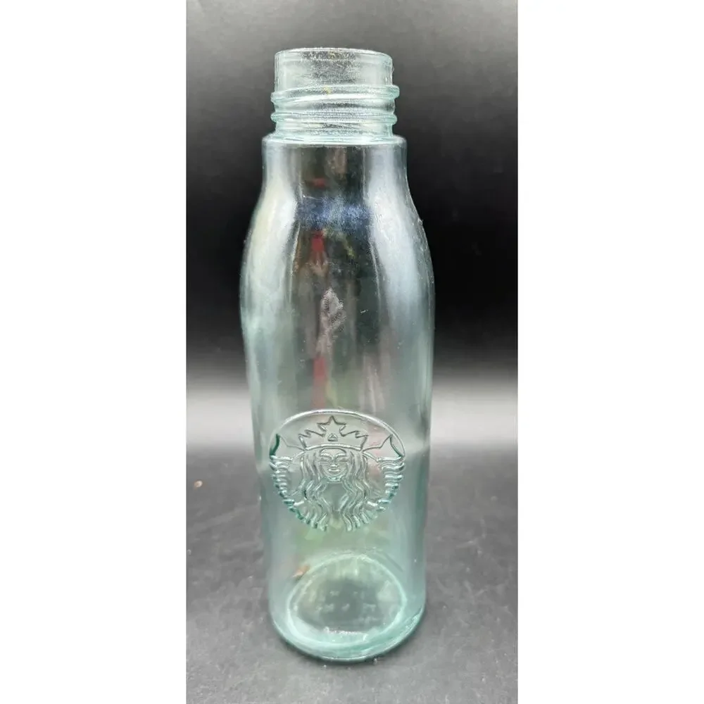 Starbucks Iridescent Siren Mermaid Logo Glass Water Bottle 20oz No Lid -S1R
